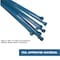 Kable Kontrol Cable Tie, 8 in L, 47.62 mm Max Bundle Dia., Blue, Nylon 6/6, 40 lb Strength, 100 PK CTMD-800-40-BLUE - alternate 2